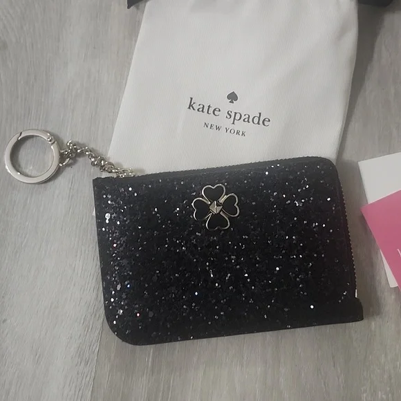 Kate Spade Joeley Black Glimmer Small Satchel and Cardholder - Picture 3 of 13